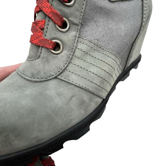 Sorel (11) Lexie Wedge Boot Quarry Waterproof Ankle Grey Winter Snow Rain - Picture 10 of 14